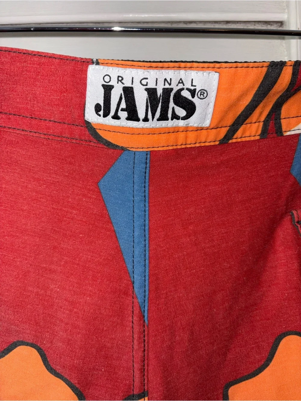 Vintage Original Jams Hibiscus Board Shorts Mens 36 Hawaiian Surf Swim Trunks
